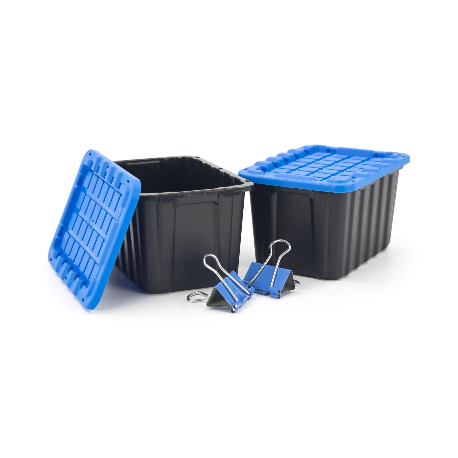 Tiny Heavy Duty Stackable Storage Tote with Lid, Black D7W0 - product image 8