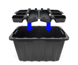 Tote Insert Tray with Carry Handle, Black, 2-pk G3K7 - product image 3