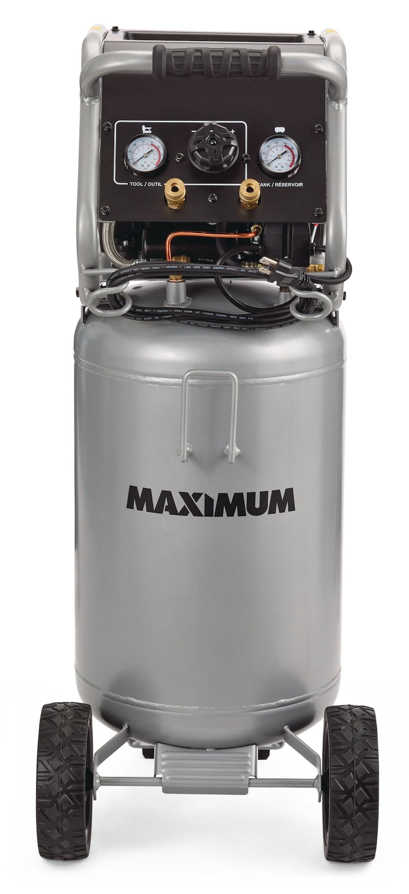 15-Gallon Oil-Free Quiet Portable Vertical Air Compressor with Top Tray B4N2