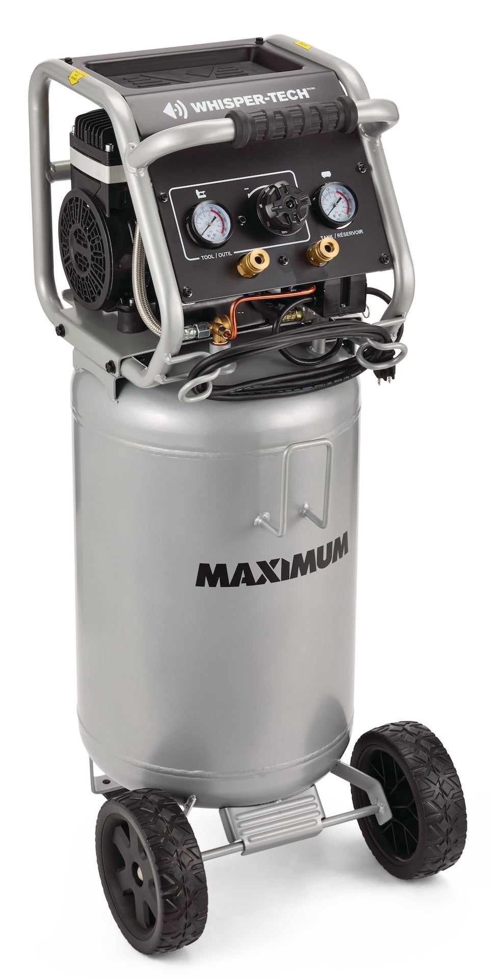 15-Gallon Oil-Free Quiet Portable Vertical Air Compressor with Top Tray B4N2 - product image 2
