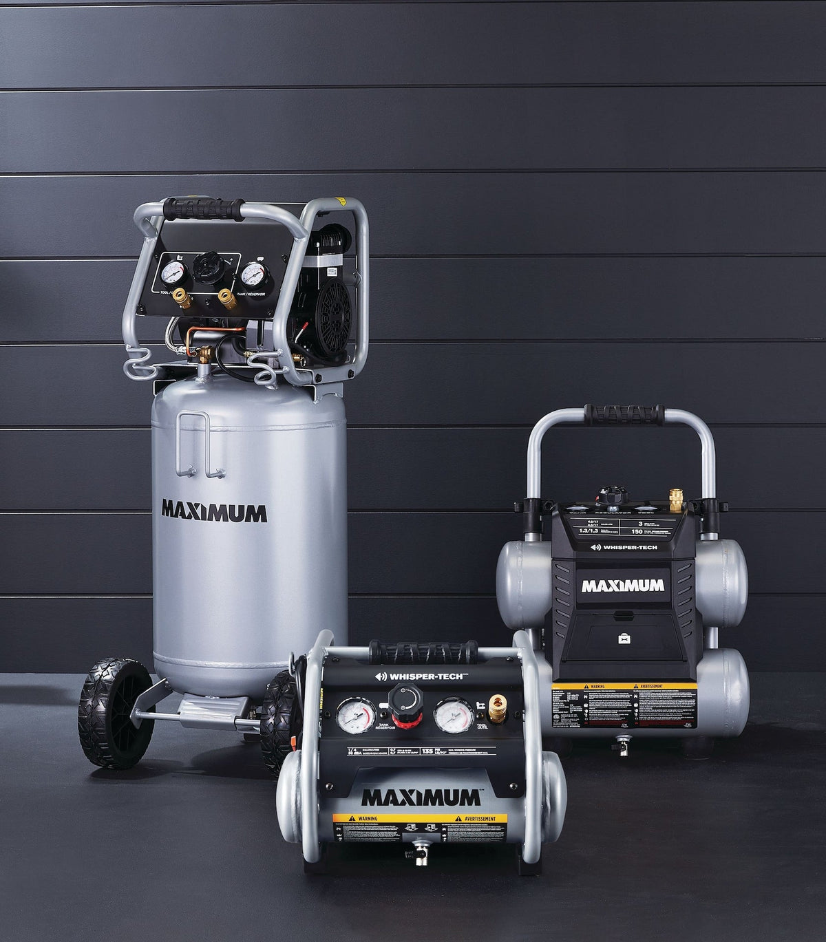 15-Gallon Oil-Free Quiet Portable Vertical Air Compressor with Top Tray B4N2 - product image 8