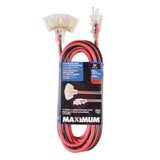 25-ft 14/3 Outdoor Extension Cord with 3 Grounded Outlets, Lighted End and Locking Connector, Hi-Visibility D7R6 - product image 2