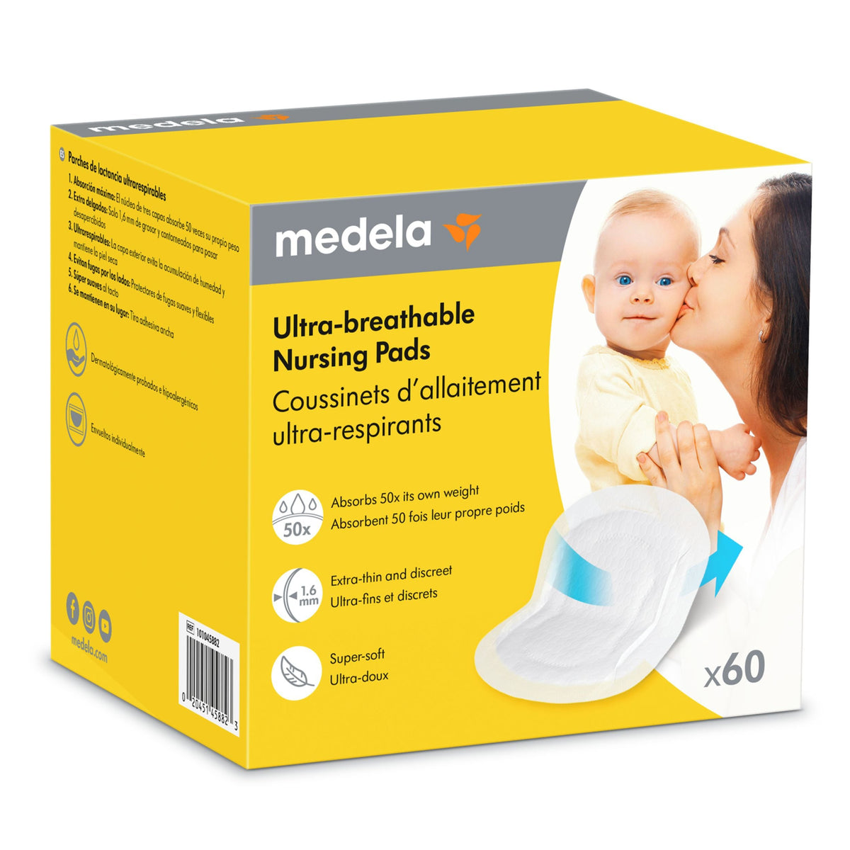 Ultra-Breathable Disposable Nursing Pads, 60-pc J5H6 - product image 1