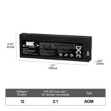 Battery 12-Volt 2.3 Ah SLA Battery P0O0 - product image 1