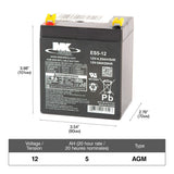 Battery 12-Volt 5 Ah SLA Battery, F2 Terminal A9E5 - product image 1