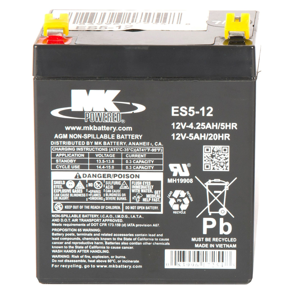 Battery 12-Volt 5 Ah SLA Battery, F2 Terminal Q0J7 - product image 2