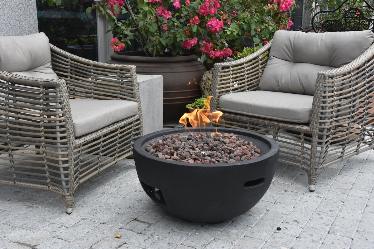 Jefferson Outdoor Gas-Fueled Fire Bowl with PVC Cover, 40,000 BTUs, 26 x 26 x 13-in U0F7 - product image 3