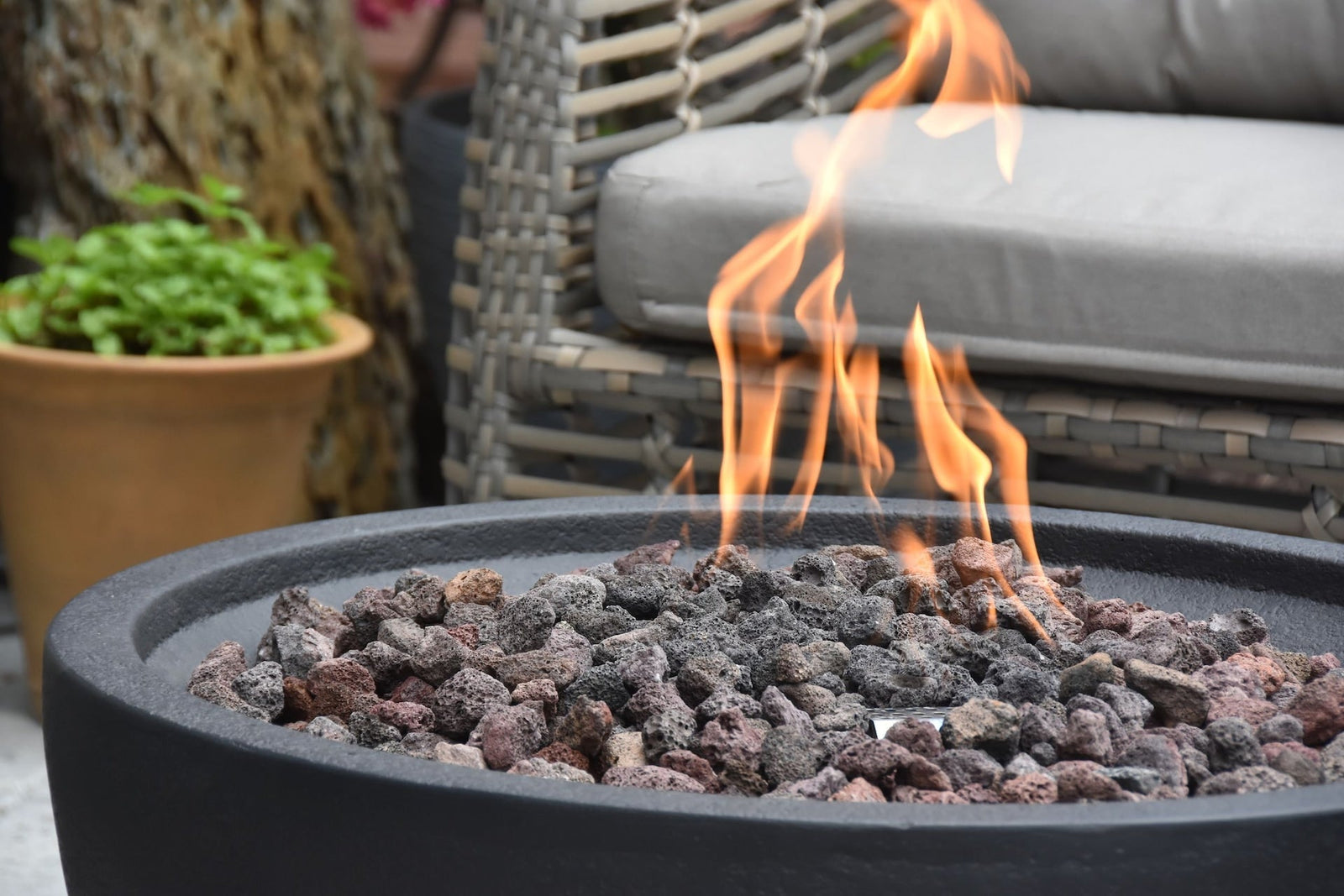Jefferson Outdoor Gas-Fueled Fire Bowl with PVC Cover, 40,000 BTUs, 26 x 26 x 13-in U0F7 - product image 5
