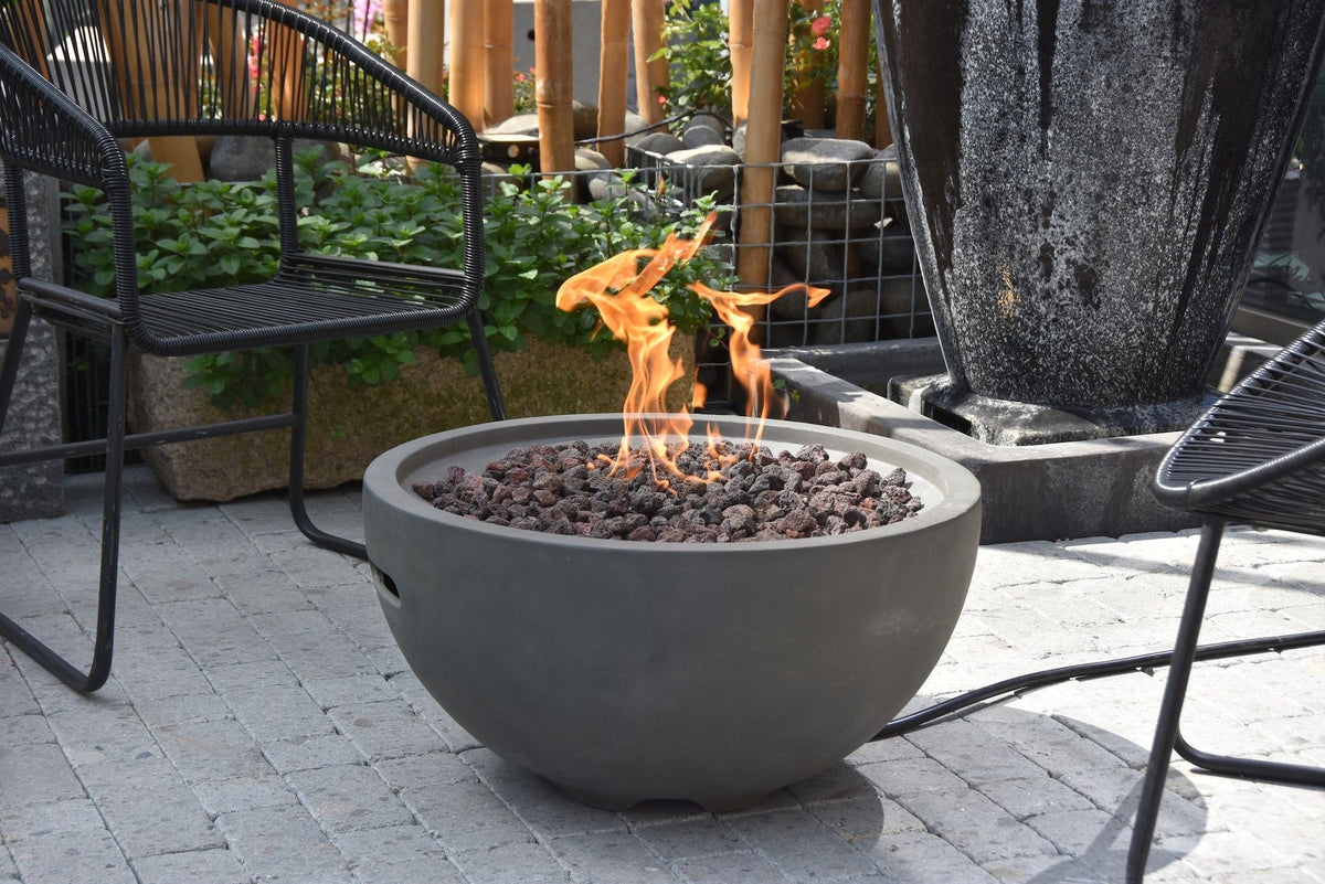 Nantucket Round Propane-Fueled Fire Bowl with Lava Rock & Canvas Cover, 40,000 BTUs, 14-in J9L3 - product image 8