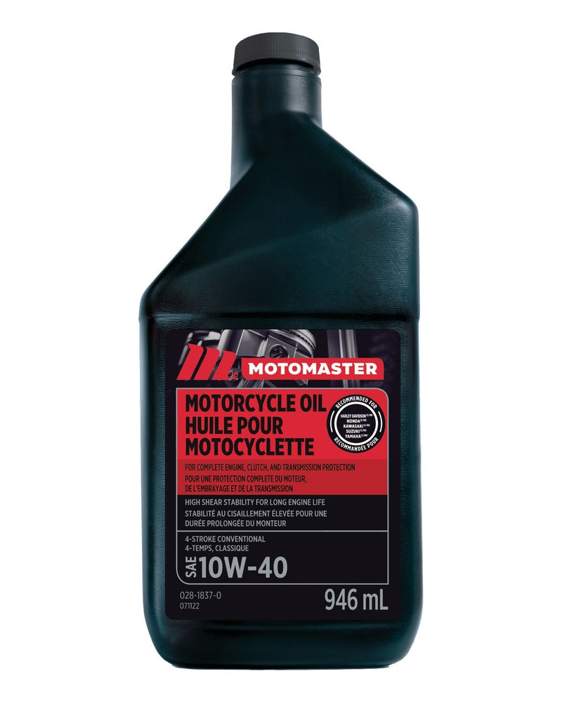 10W40 4-Stroke Motorcycle Oil, 946-mL F4F3