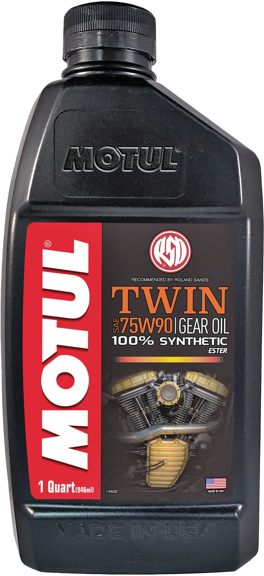Twin Synthetic Gear Motorcycle Oil 75W90, 946-mL Z3U6 - product image 1