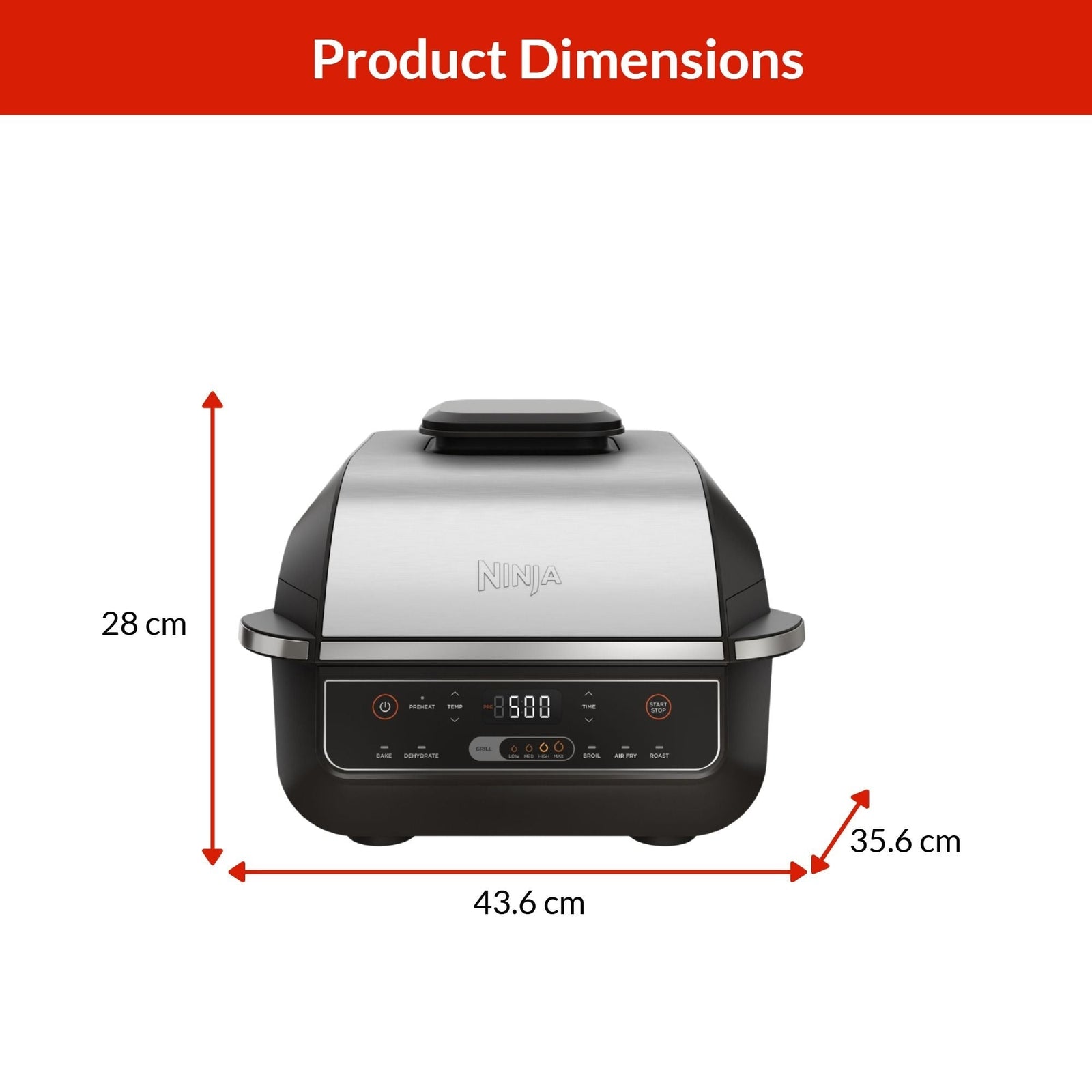 6-in-1 indoor Grill and Cyclonic Air Fryer, 4-qt W8D7 - product image 2