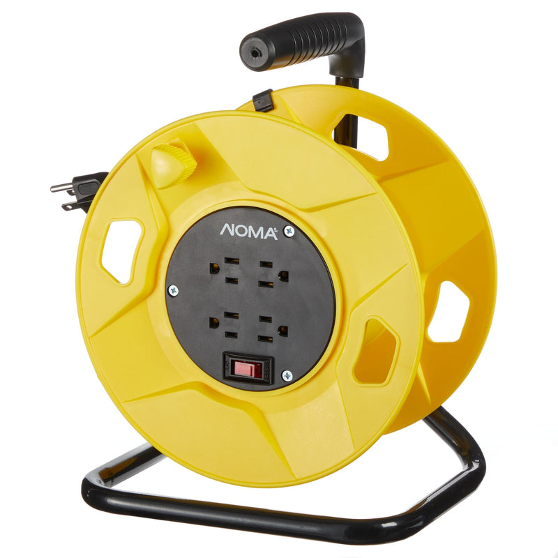 100-ft Extension Cord Storage Reel with 4 Grounded Outlets and Circuit Breaker Z7B3