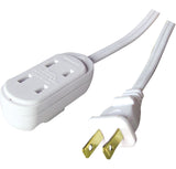 14-ft 9-in 16/2 Indoor Extension Cord, Light-Duty, 3 Outlets, White G7G9 - product image 3