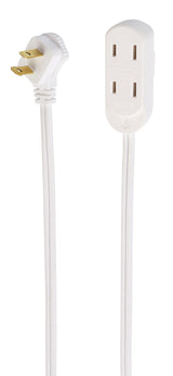 15-ft 16/2 Indoor Extension Cord, 3 Outlets, Flat Plug, White O4Z5 - product image 4
