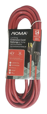 16-ft 5-in 14/3 Outdoor Extension Cord with Grounded Outlet and Locking Connector, Red F4E2 - product image 1
