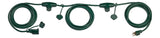 25-ft Outdoor Extension Cord, 3 Outlets, Safety Cover, Green O7X9 - product image 1