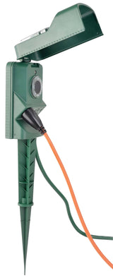 3-Outlet Outdoor Power Stake with 6-ft Cord and Timer, Green D6E6 - product image 4