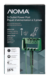 3-Outlet Outdoor Power Stake with 6-ft Cord, Green G8G6 - product image 2