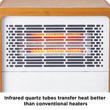 3-Setting Cabinet Heater with Child Lock, Quartz and Radiant Heating, Wood Grain Finish B5R4 - product image 4