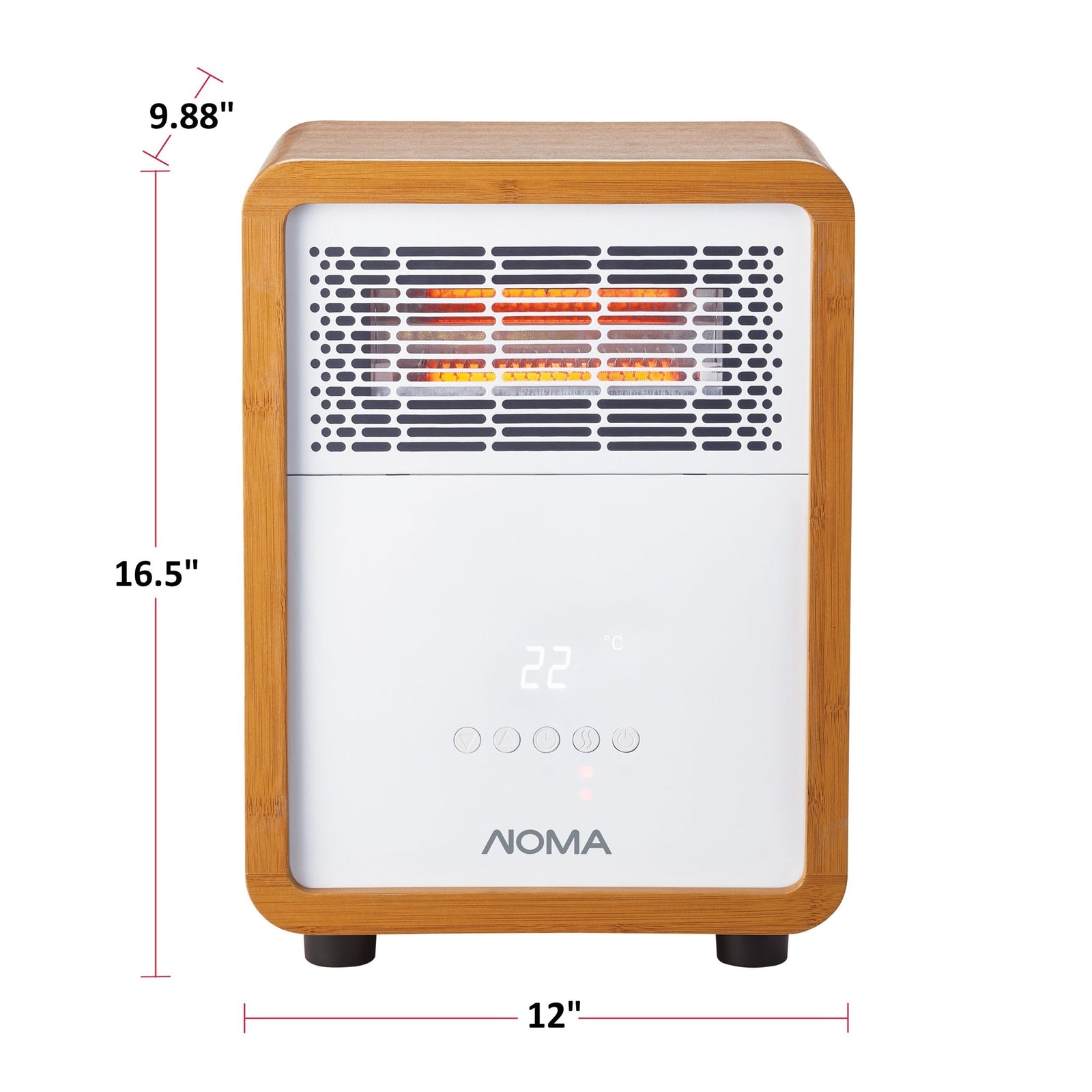 3-Setting Cabinet Heater with Child Lock, Quartz and Radiant Heating, Wood Grain Finish S1Q5 - product image 5