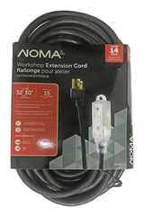 32-ft 10-in 14/3 Outdoor Extension Cord with 3 Grounded Outlets and Lighted End, Black Q5W6 - product image 1