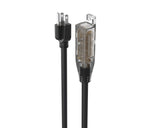 32-ft 10-in 14/3 Outdoor Extension Cord with 3 Grounded Outlets and Lighted End, Black Q5W6 - product image 3