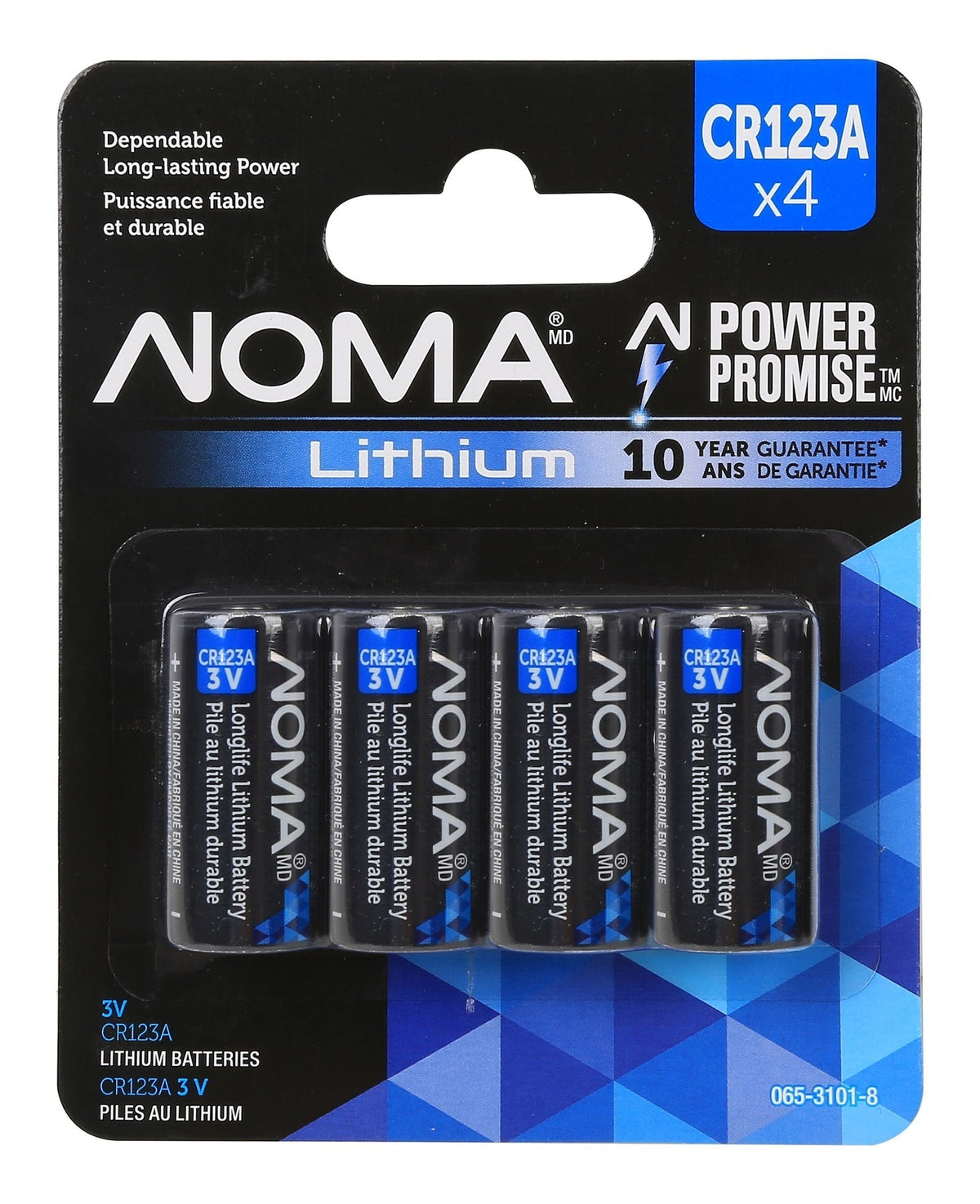 4-pk CR123 3V / 3 Volt Lithium Photo Batteries, Long Lasting X4E3 - product image 1