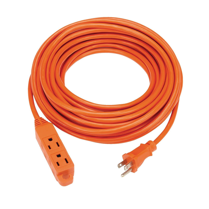 50-ft 16/3 Outdoor Extension Cord with 3 Grounded Outlets & Banana End, Orange Y9P6