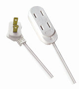 8-ft 2-in 16/2 Extension Cord, Flat plug, 3 Outlets, White Q9M6 - product image 3