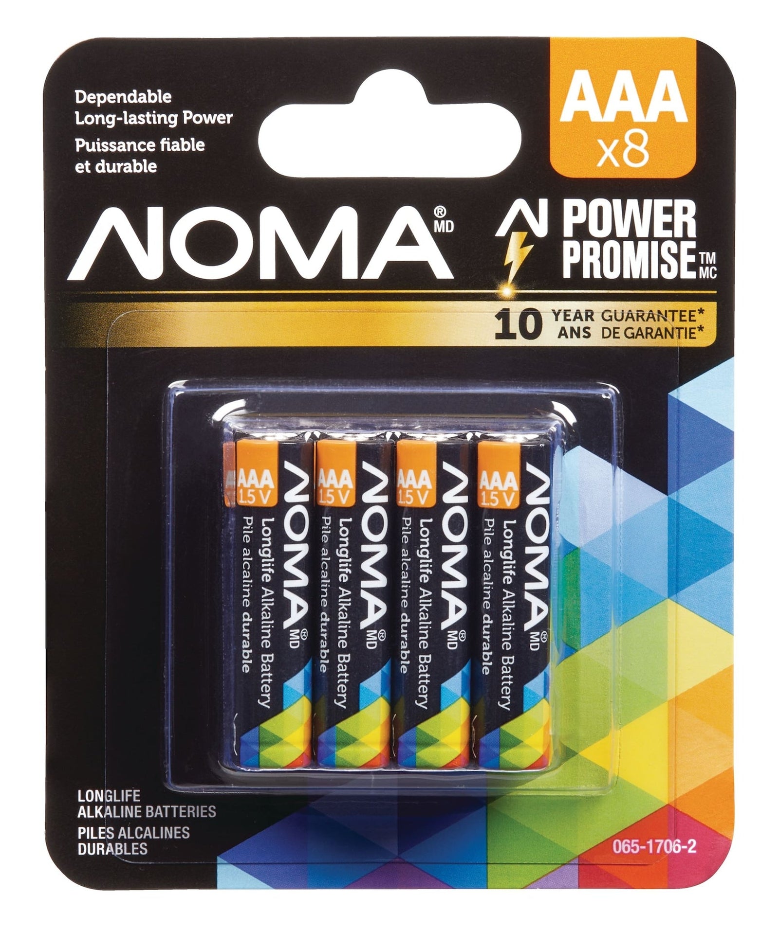 8-pk AAA Alkaline Batteries, Long Lasting, All Purpose Z2C5 - product image 1