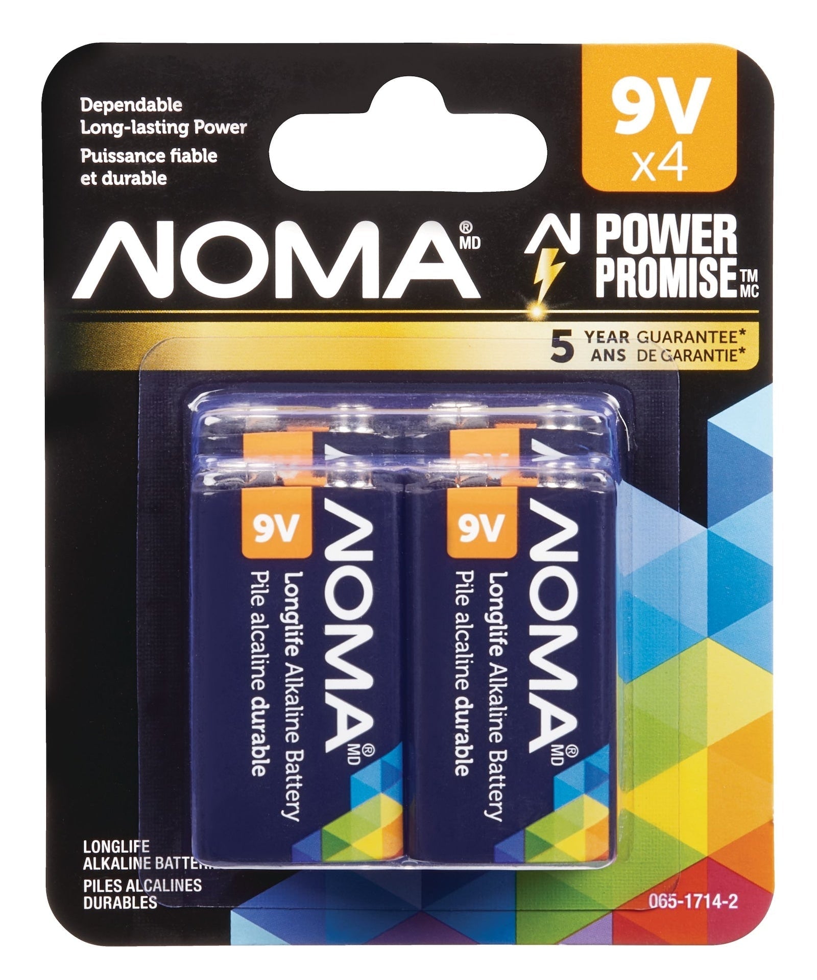 9V/9 Volt Alkaline Batteries, All Purpose, Long Lasting, 4-pk M9K8 - product image 1