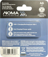 Advanced 2400 mAh USB C-Type Rechargeable Li-Ion Batteries, 2-pk U6Q8 - product image 8