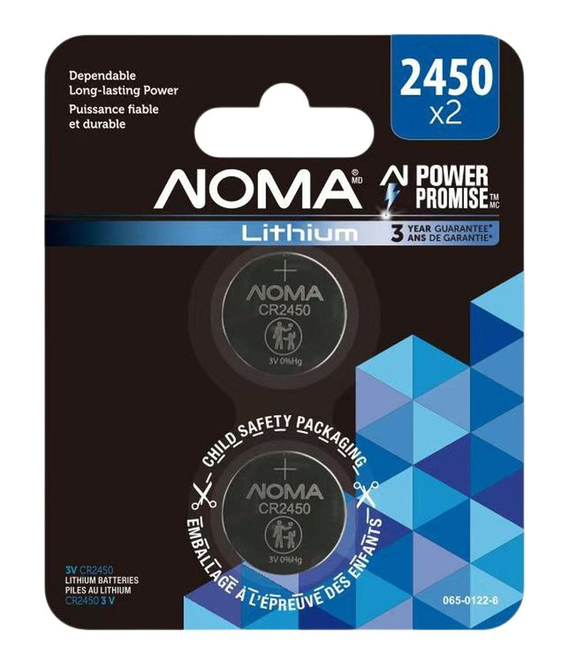 CR2450 Lithium Battery, Long-Lasting Power, 2-pc L0Q5