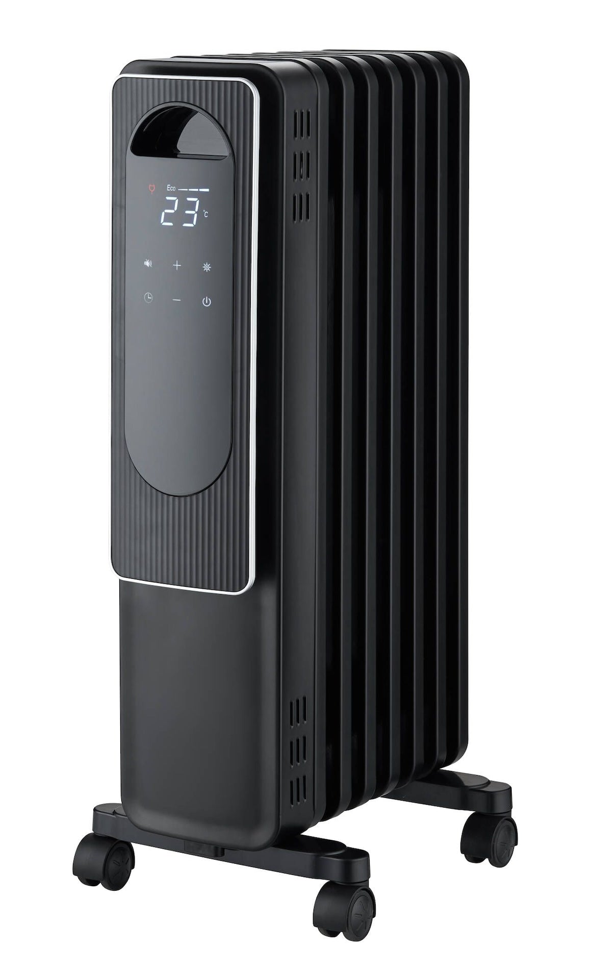 Digital Electric Oil-Filled Radiator Heater with Remote Control, 1500W, Black N0Z0 - product image 1