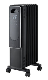 Digital Electric Oil-Filled Radiator Heater with Remote Control, 1500W, Black N0Z0 - product image 2