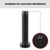 Digital Tower Ceramic Heater withRemote Control & Thermostat, 1500W, White, 24-in M8B8 - product image 7