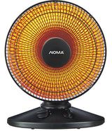 Oscillating Parabolic Dish Portable Radiant Electric Space Heater, 1000W, Black U8S0 - product image 2