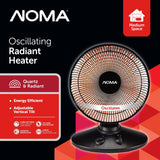 Oscillating Parabolic Dish Portable Radiant Electric Space Heater, 1000W, Black O8K8 - product image 4