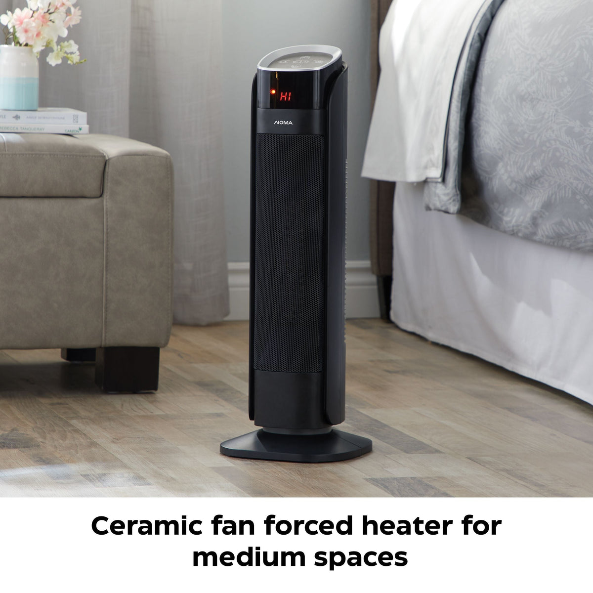 Oscillating Tower Ceramic Heater withRemote Control & Thermostat, 1500W, Black, 24-in R2L3 - product image 6