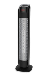 Oscillating Tower Ceramic Heater withRemote Control & Thermostat, 1500W, Black, 30-in L5P3 - product image 1