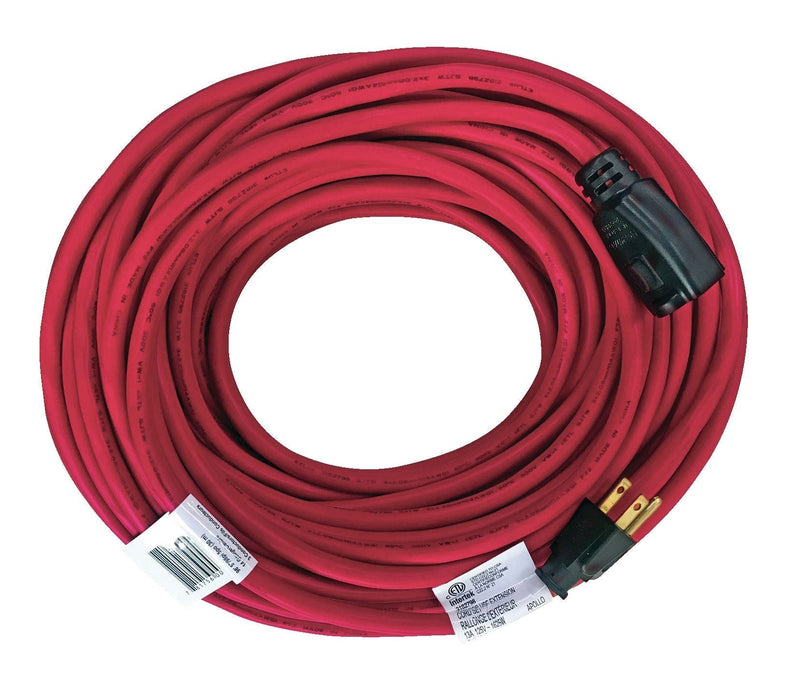 Outdoor Locking Extension Cord with Grounded Outlet, 98-ft 5-in, Red G4L7