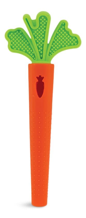 BPA-Free Hollow Silicone Sensory Carrot Teething Tube Y8J5