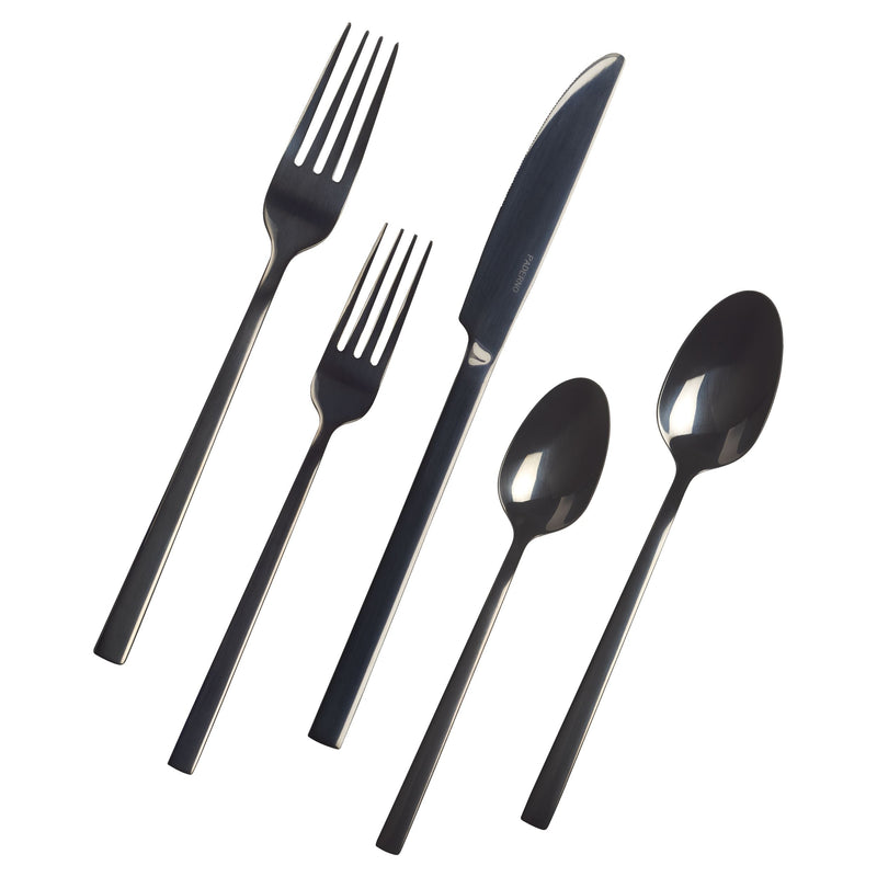 Belvedere Stainless Steel Flatware Set, Serves 4, 20-pc, Black D7D6