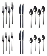 Belvedere Stainless Steel Flatware Set, Serves 4, 20-pc, Black D7D6 - product image 2