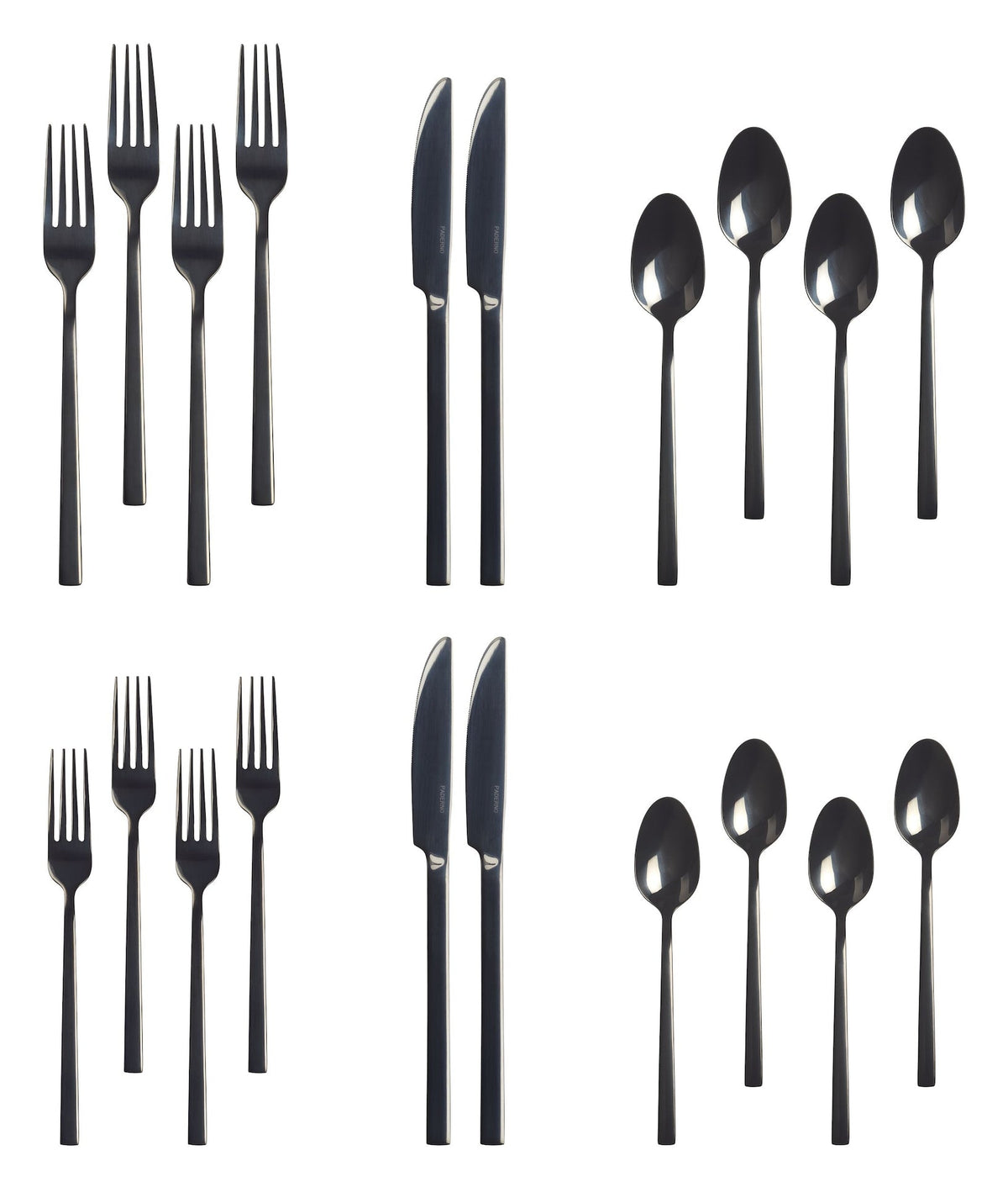 Belvedere Stainless Steel Flatware Set, Serves 4, 20-pc, Black D7D6 - product image 2