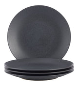Dorset Stoneware Dinner Plate Set, Black Reactive, 4-pk, Oven Safe U6Q0 - product image 1