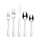 Morell Modern Paddle Mirror Finish Stainless Steel Flatware Set, Serves, 20-pc U2V7 - product image 1