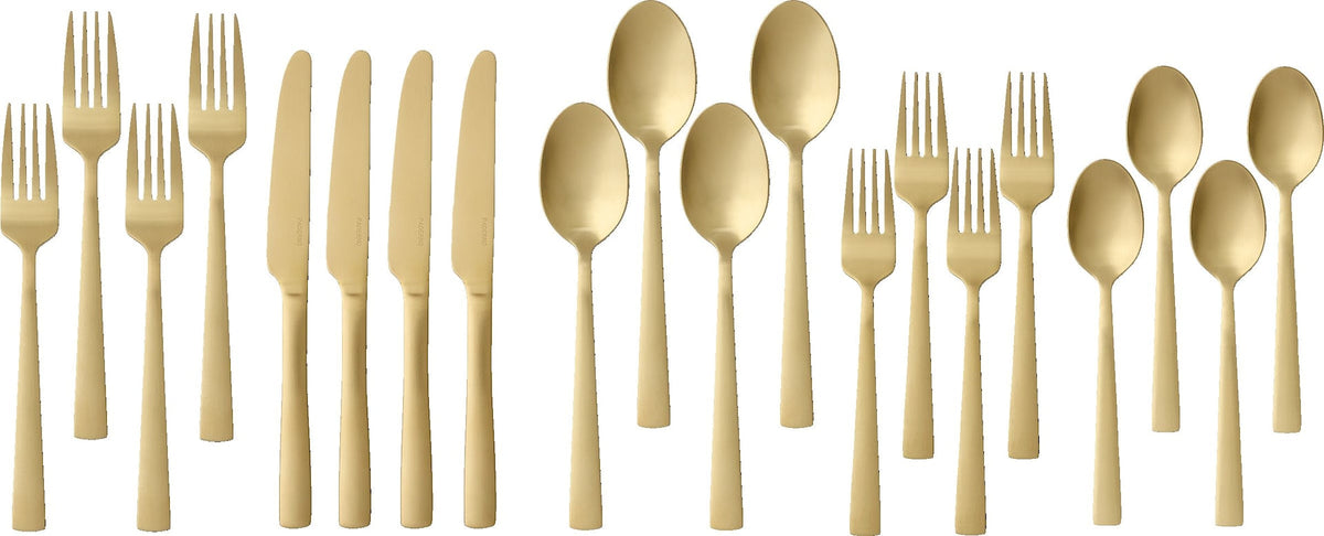 Summerside Champagne Matte Stainless Steel Flatware Set, Serves 4, 20-pc Z0S1 - product image 4