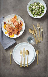 Summerside Champagne Matte Stainless Steel Flatware Set, Serves 4, 20-pc K2G2 - product image 5